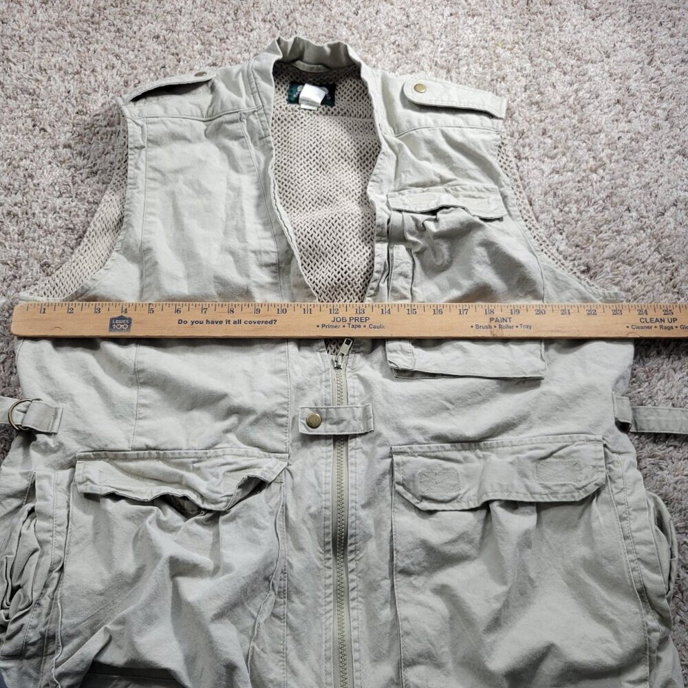 Cabelas Vest Mens Large Fishing Utility Vented Hiking Outdoor Camping Zip - Picture 2 of 7
